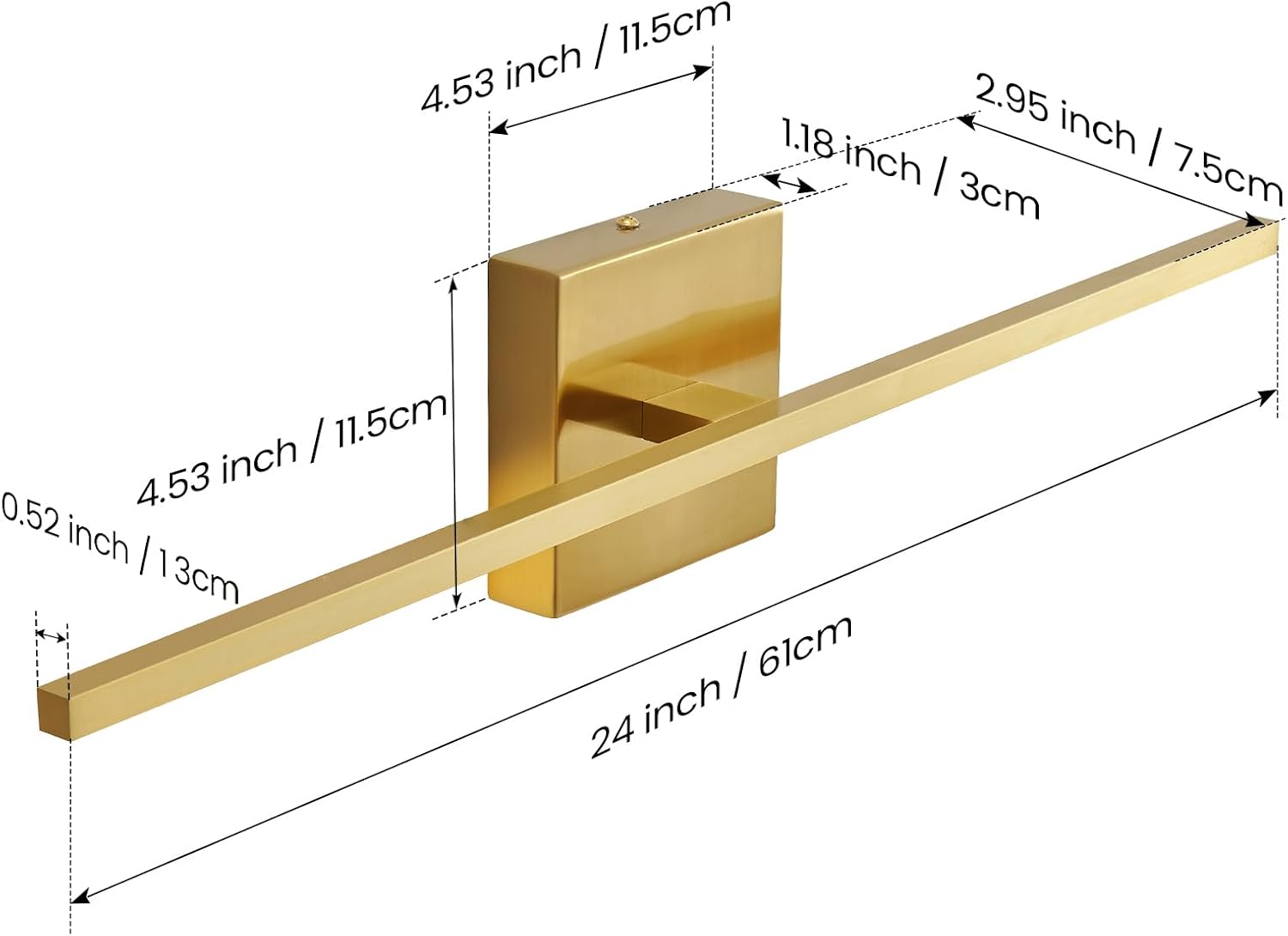 Detalle de CCYCOL LED vanity light 24 inch