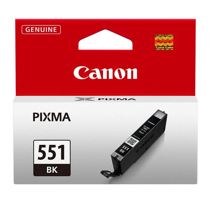Detalle de Canon CLI-551 Negro — tinta original para impresiones duraderas en Canon iP y MG/MX