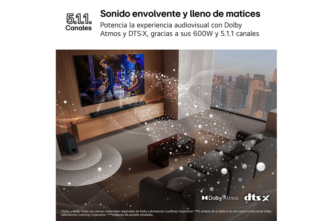 Thumbnail 5 de LG S70TR Barra de sonido 500 W, 5.1.1 canales 🎵