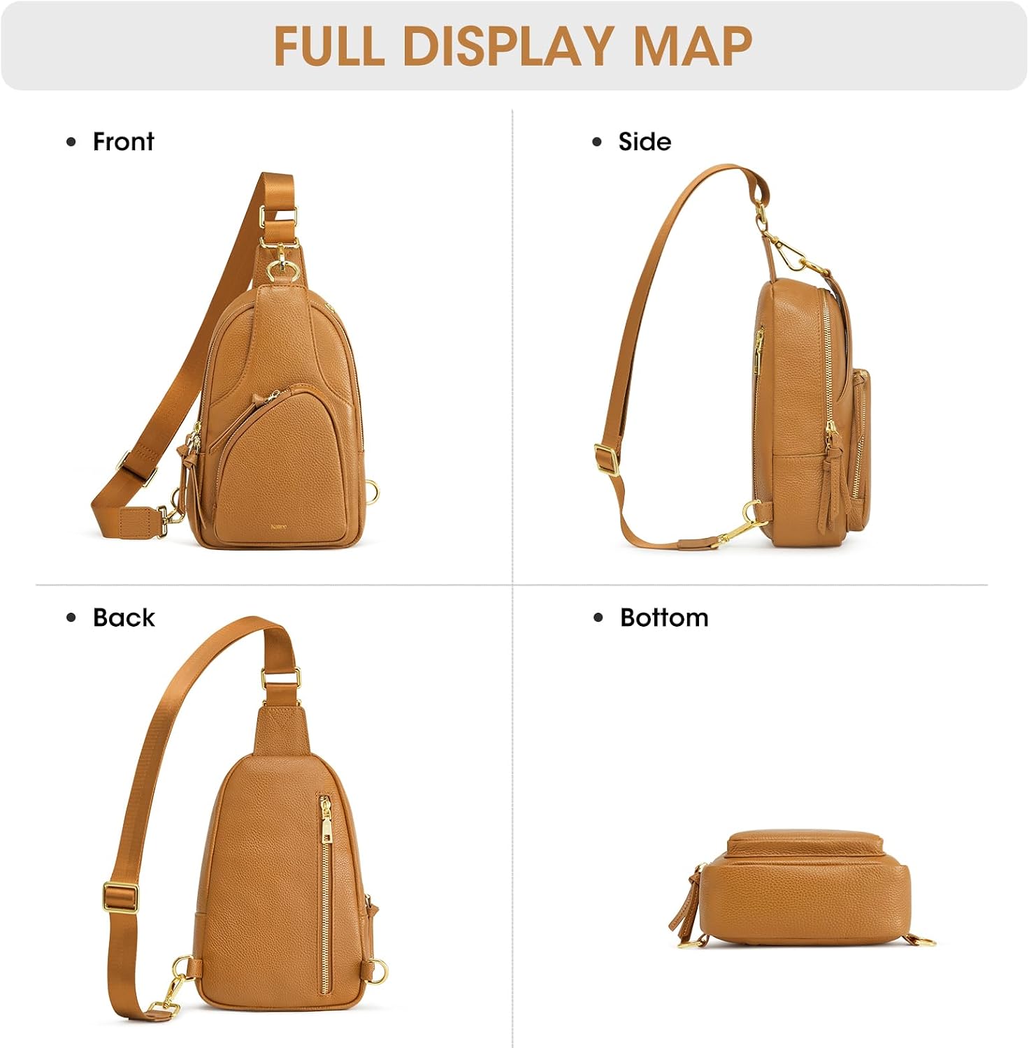 Thumbnail 6 de Kattee borsa a tracolla da donna in pelle con blocco RFID