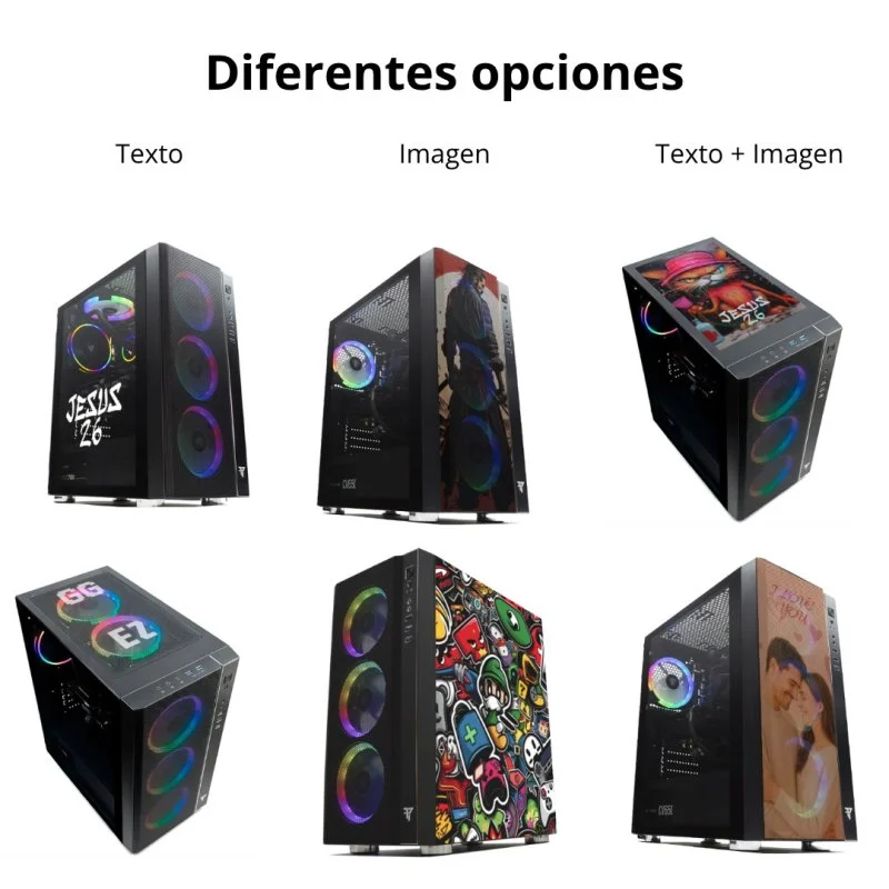 Detalle de Forgeon Mithril ARGB Mesh Torre ATX Blanca con panel frontal modular y 4 ventiladores
