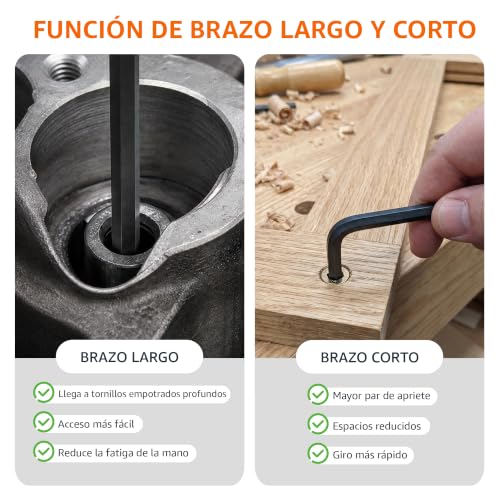 Thumbnail 2 de Amazon Basics Juego de 36 Llaves Allen Hexagonales: acero cromo-vanadio con 2 estuches