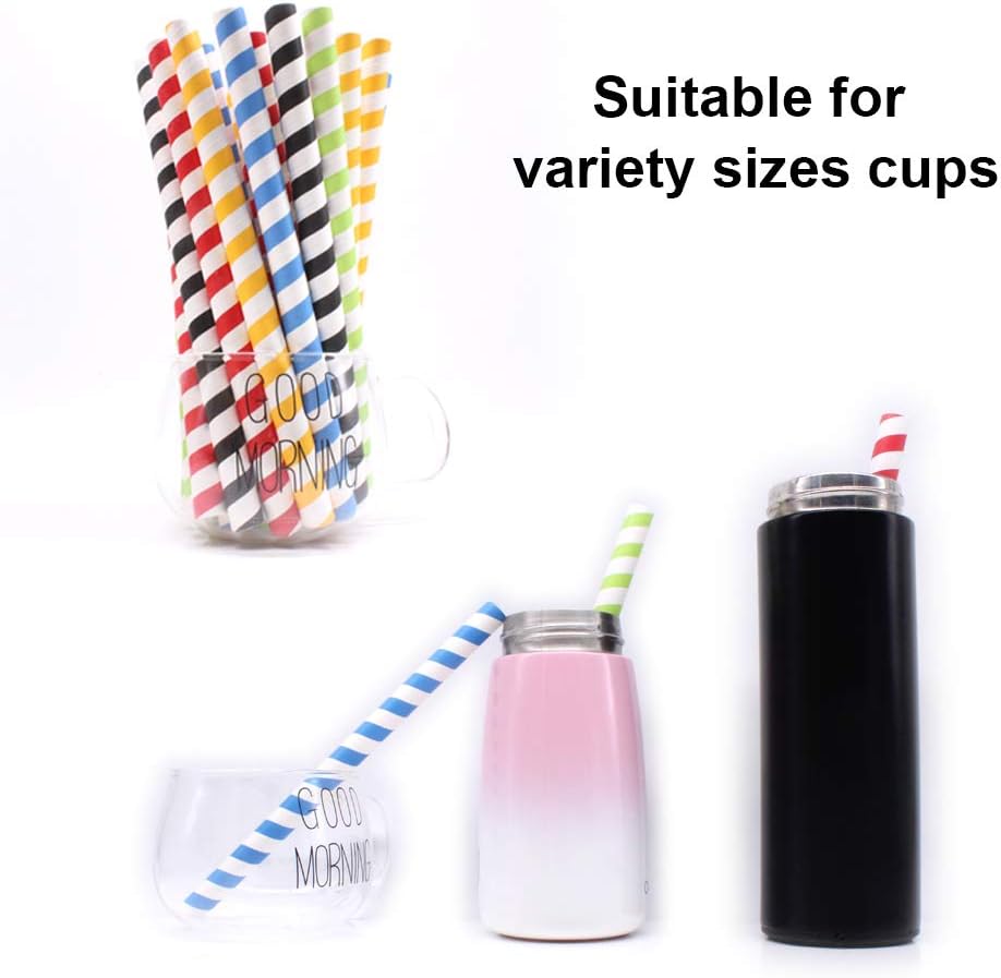 Thumbnail 4 de Morneve BXBQ20190519001 Paper Boba Straws, 0.5-inch Wide, 50 Pack
