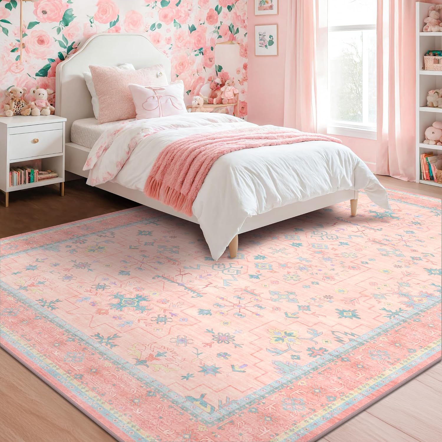 Thumbnail 1 de Hazo Haus 5x7 Rug for Girls' Bedroom pink 🌸