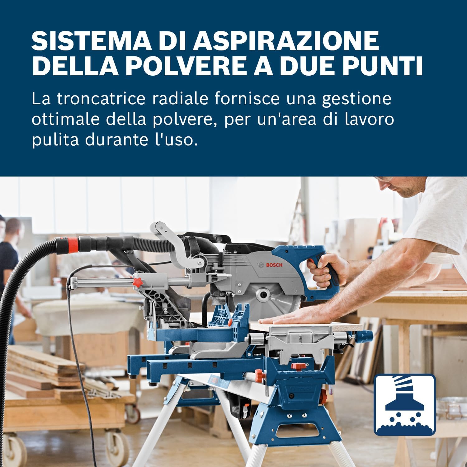 Thumbnail 2 de Bosch Professional GCM 8 SJL troncatrice radiale con motore da 1600 W e lama Ø 216 mm