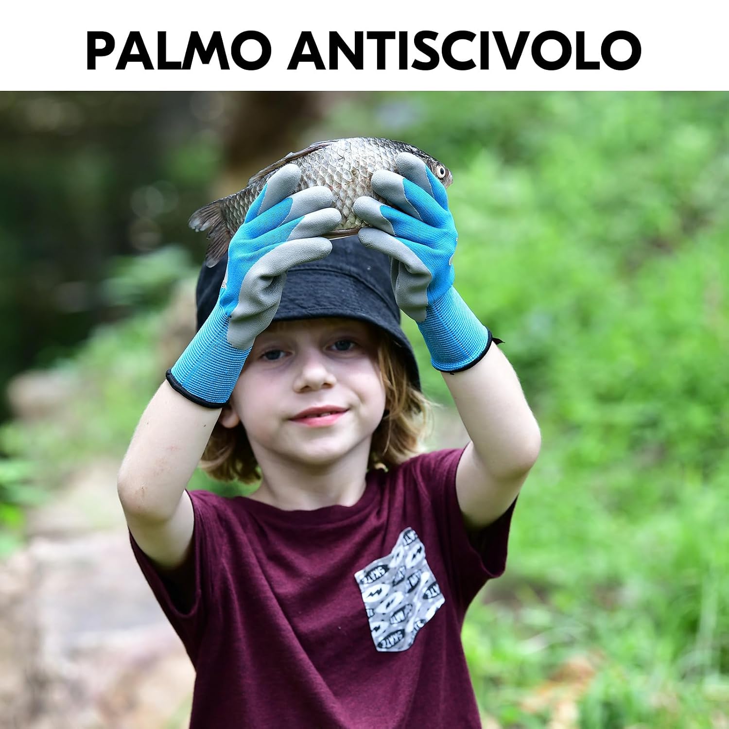 Detalle de Vgo… Guanti da lavoro per bambini XXXS RB6013 blu (1 paio) per giardinaggio e giochi outdoor