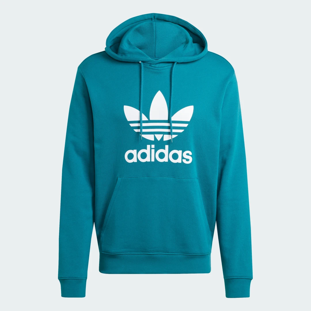 Detalle 2 de Sudadera con capucha Adicolor Classics Trefoil de Adidas (Turquesa)