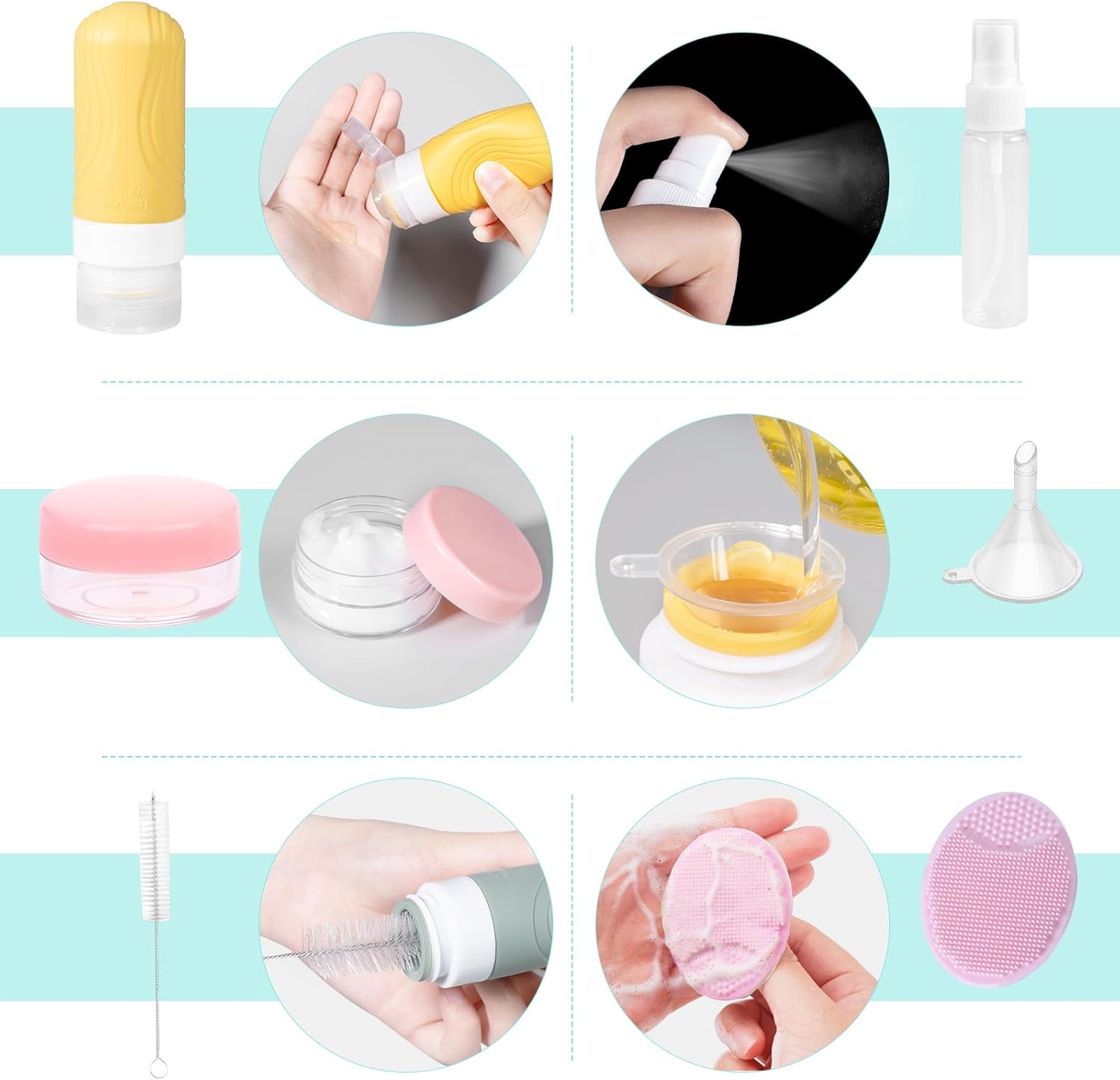 Detalle de Carehabi Reiseflaschen Set 90/60 ml