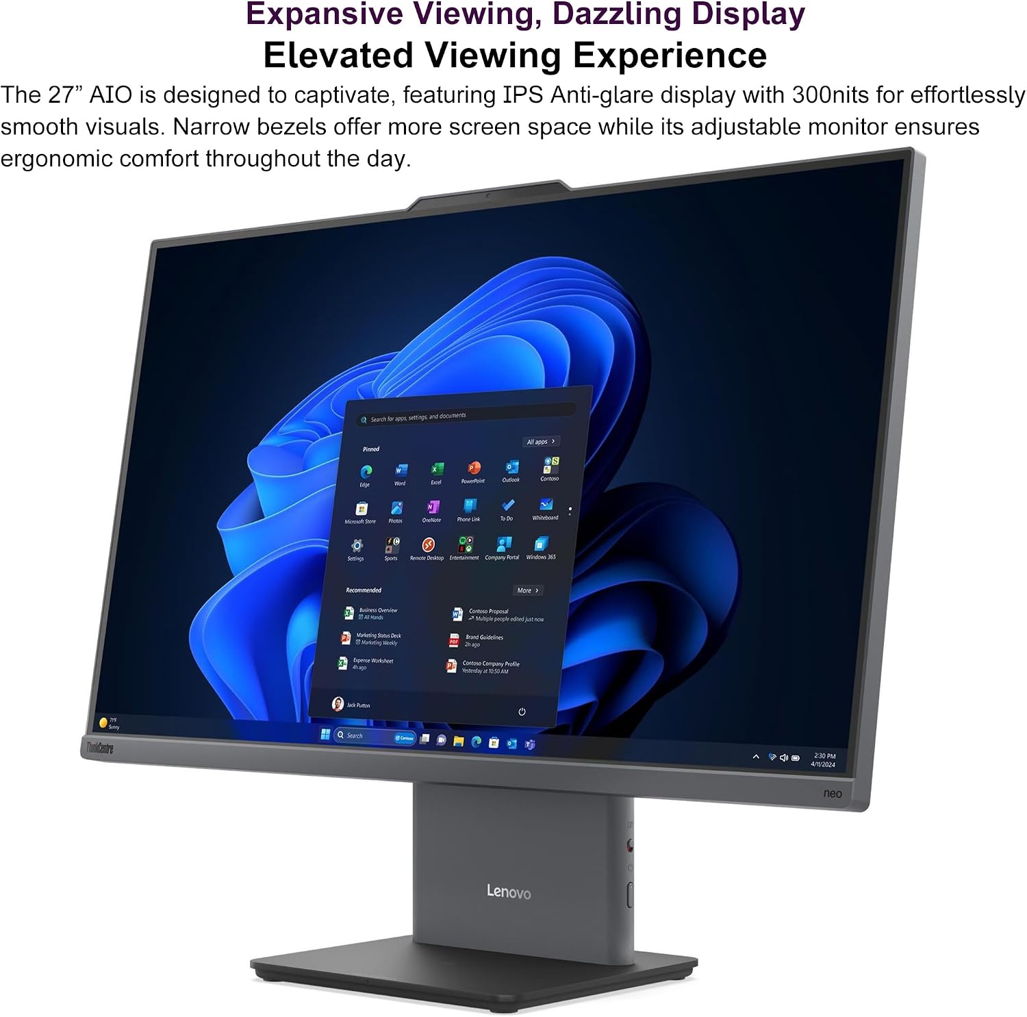 Detalle 1 de Lenovo all-in-one desktop ThinkCentre neo 50a Gen 6