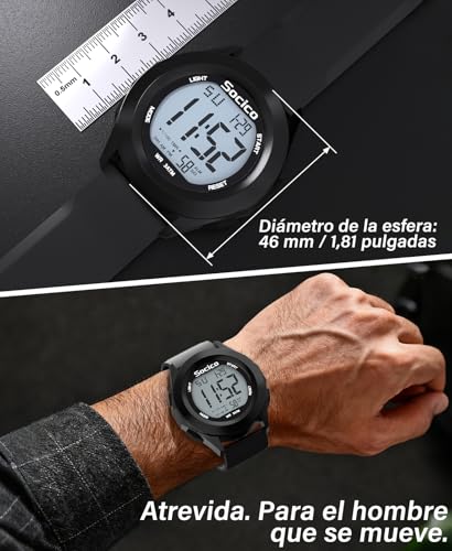 Thumbnail 1 de SOCICO Reloj Digital Deportivo Resistente al Agua ⌚
