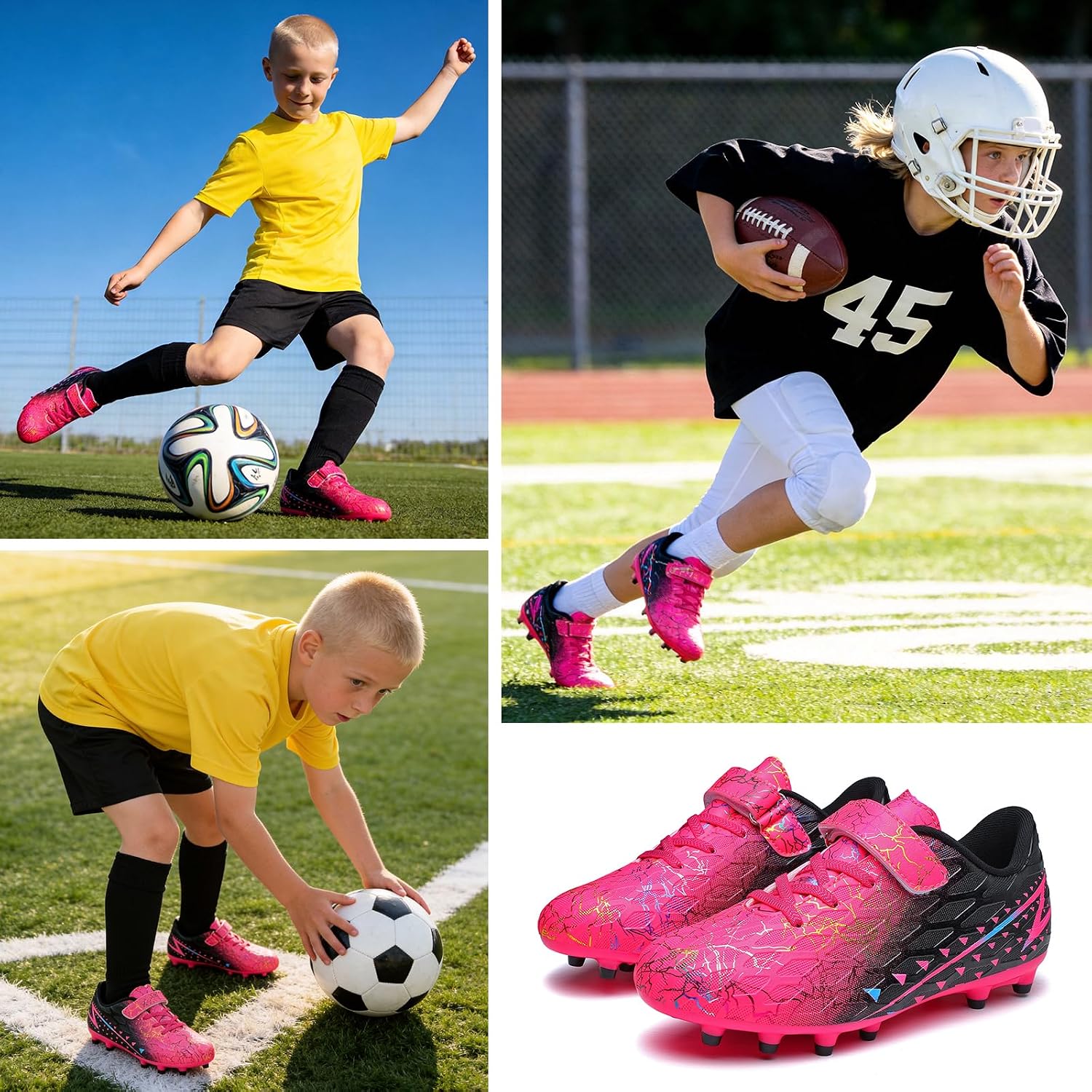 Thumbnail 1 de Kids FG/AG football boots trainers with velcro