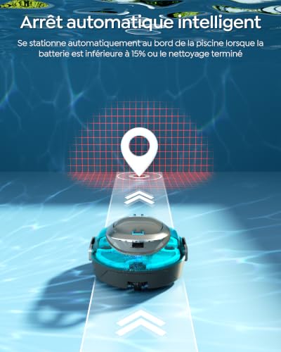 Thumbnail 6 de BRINBO S2 Robot Piscine, Double Filtration, Sans Fil — Aspirateur piscine sans fil pour piscines hors sol