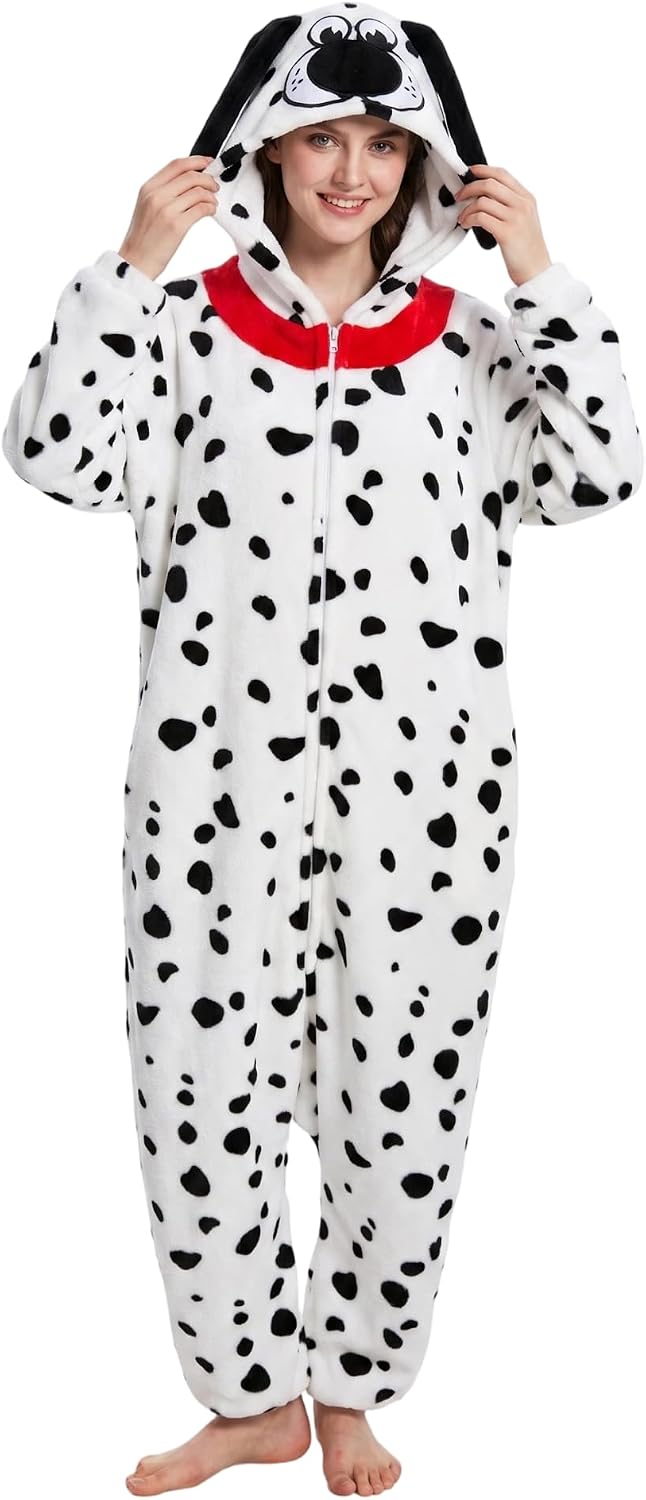 Detalle de Hundredmore Adult Animal Onesie Pajamas, Plush One-Piece with Hood and Pockets