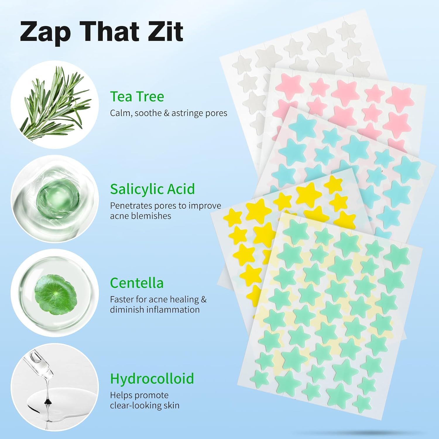 Thumbnail 2 de QUSTERE Pimple Patches 200-count acne stickers