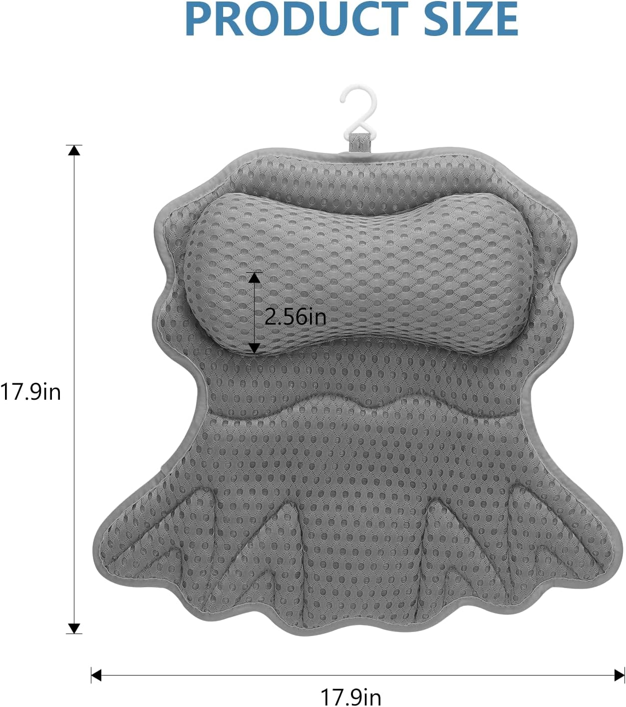 Thumbnail 6 de SetSail k079 Bath Pillow, Ergonomic 4D Mesh with Six Suction Cups
