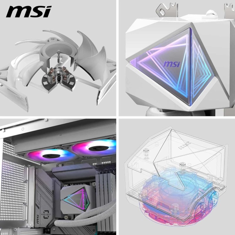 Thumbnail 3 de MSI MAG CORELIQUID I240: refrigeración líquida 240 mm en blanco para jugadores que exigen fiabilidad