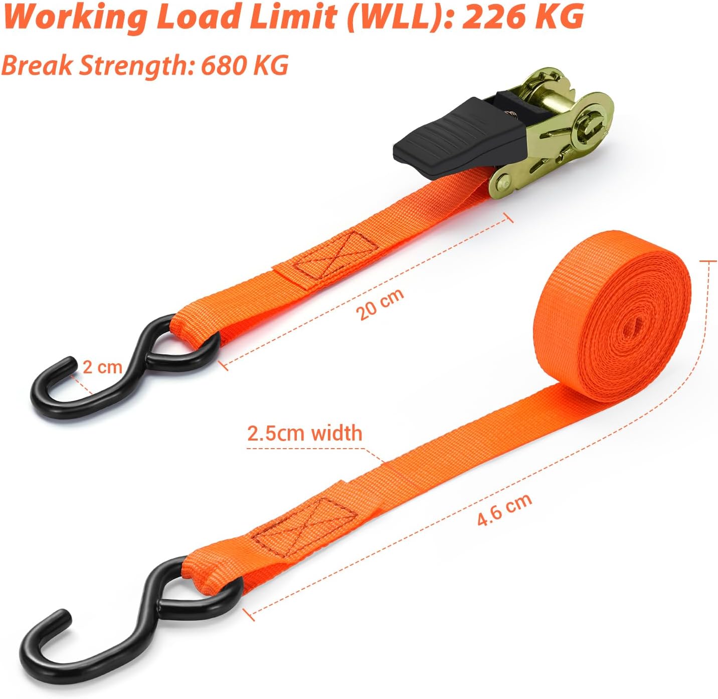 Thumbnail 3 de Ohuhu Ratchet Straps 4 Pack