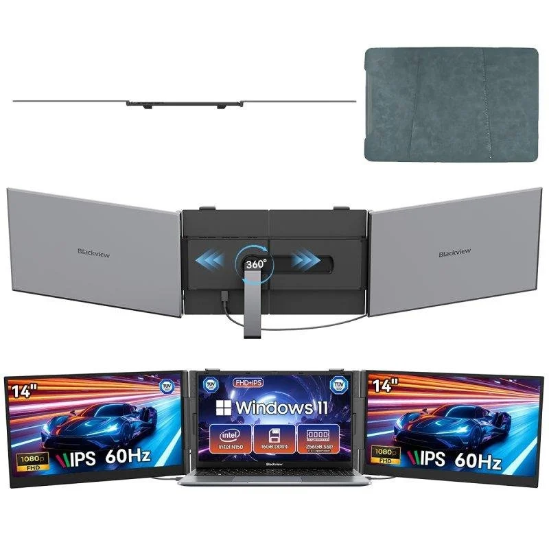 Detalle de Monitor Blackview DCM6 Pro 14" FullHD IPS – ultrafino, con altavoces y conectividad USB-C