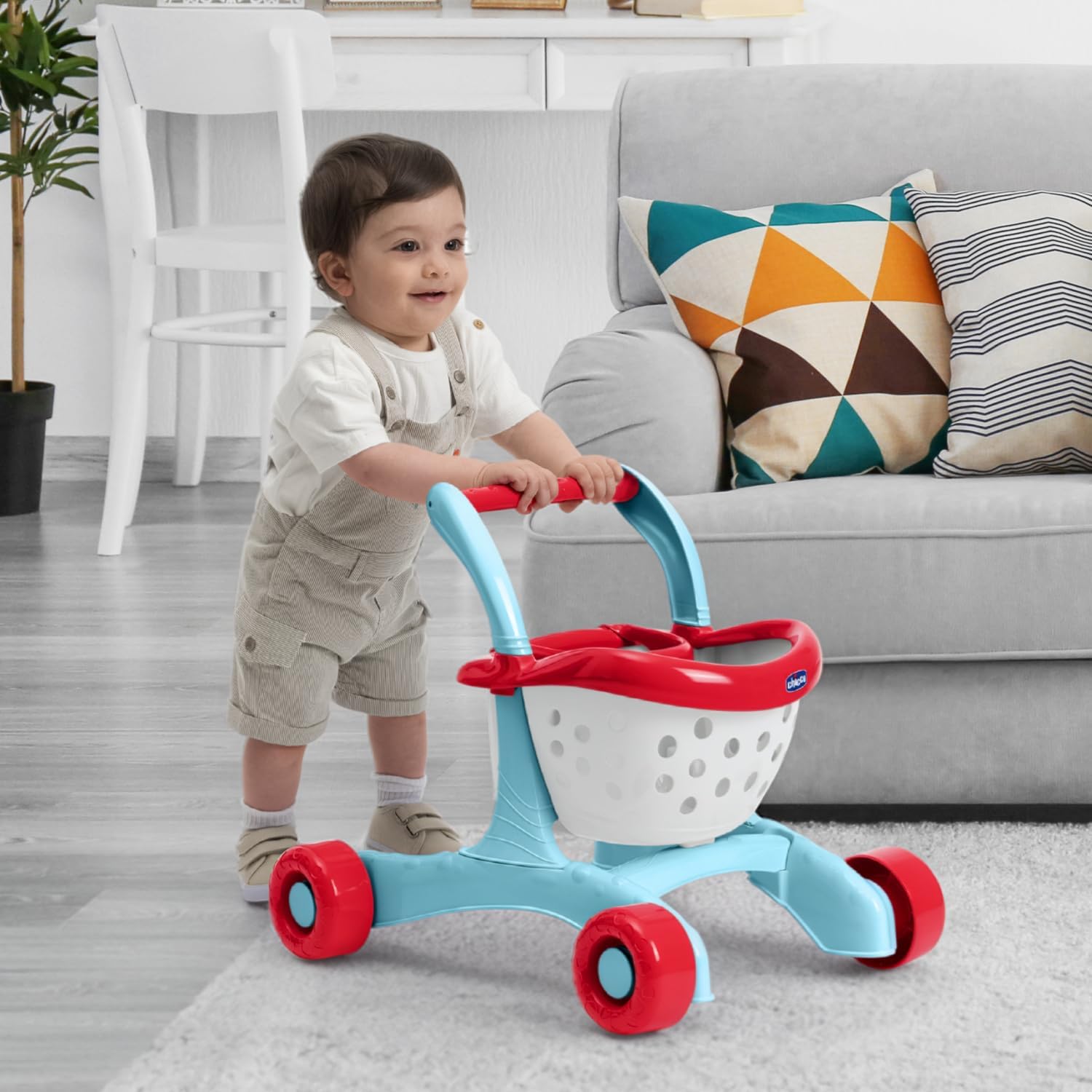 Detalle de Chicco Carrello Primi Passi 2in1: walker robusto e centro attività con sedile per bambola