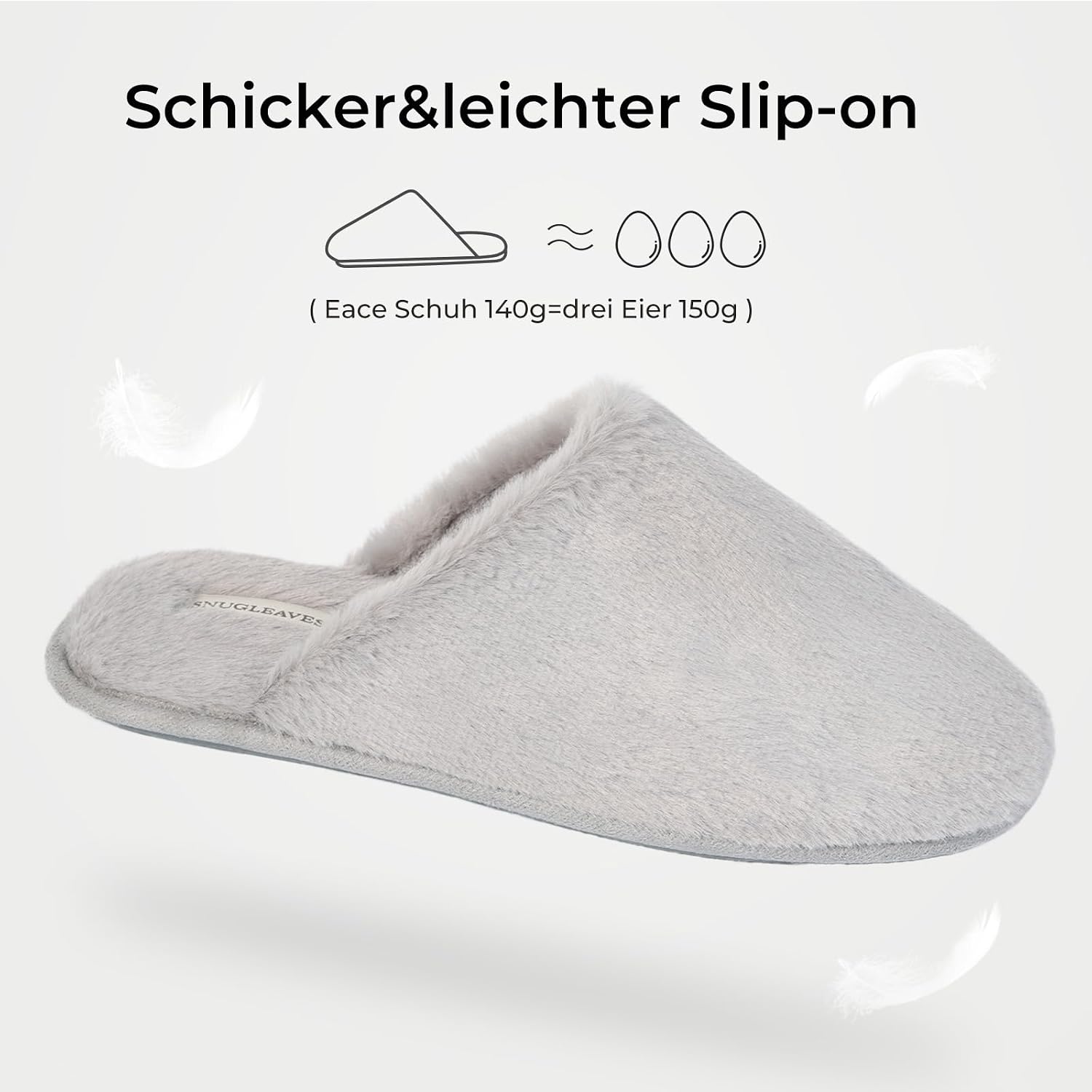 Thumbnail 4 de Snug Leaves Damen Flauschige Hausschuhe mit Memory Foam