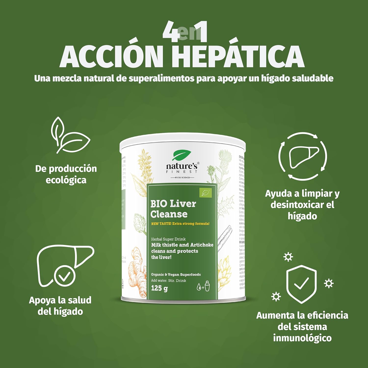 Thumbnail 1 de Nature's Finest by Nutrisslim Bio Liver Cleanse 125g Vegano 🌿