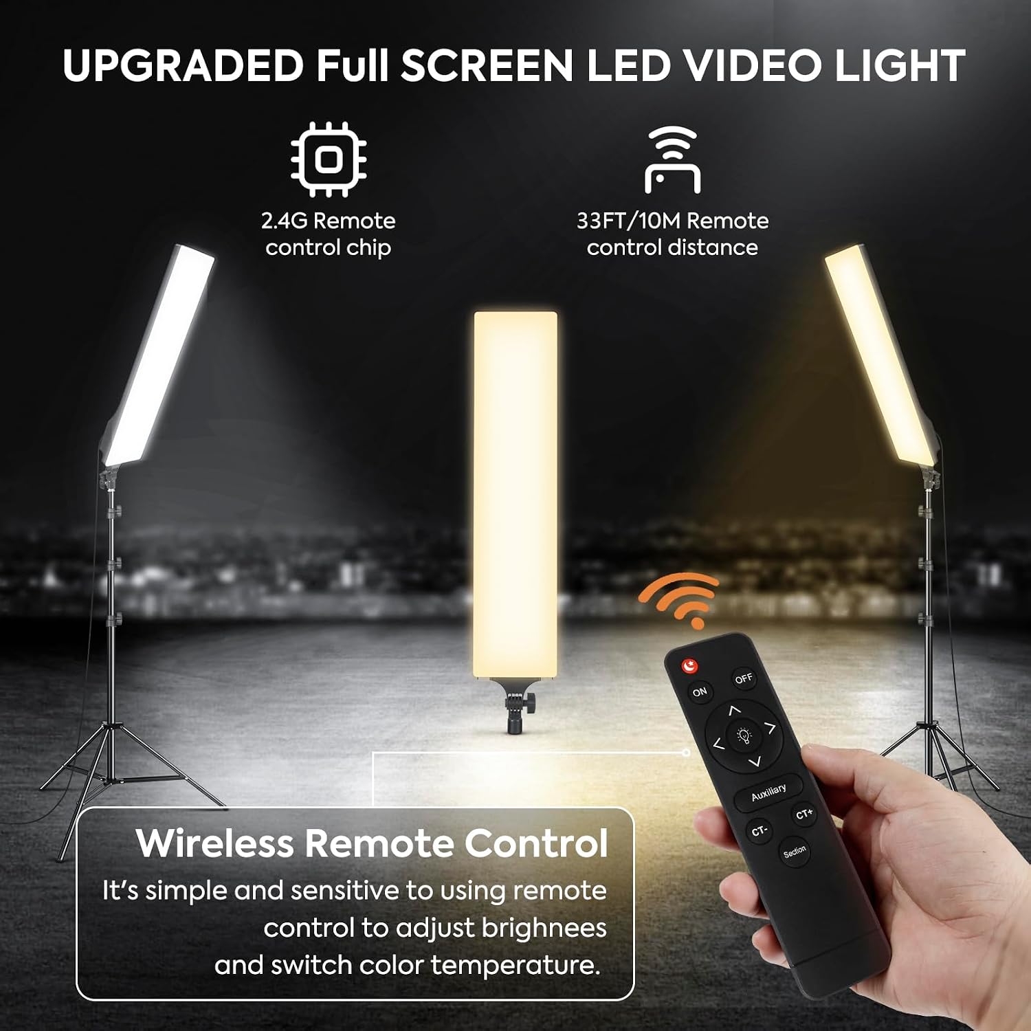 Thumbnail 2 de SEDGEWIN 2 Pack Full Screen LED Video Light 2500–7500K 🎥