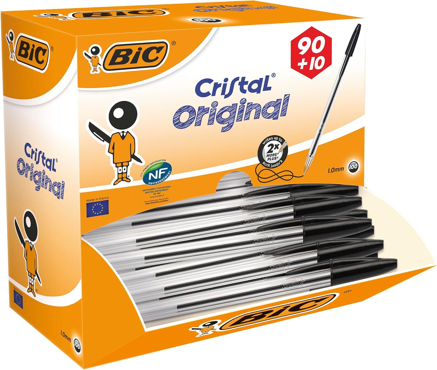 Detalle de BIC Cristal Original Kugelschreiber 0,4 mm 100er Pack