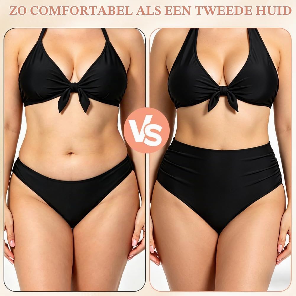 Thumbnail 4 de Bikinibroekje met hoge taille en ruches, 82% polyester en 18% elastaan