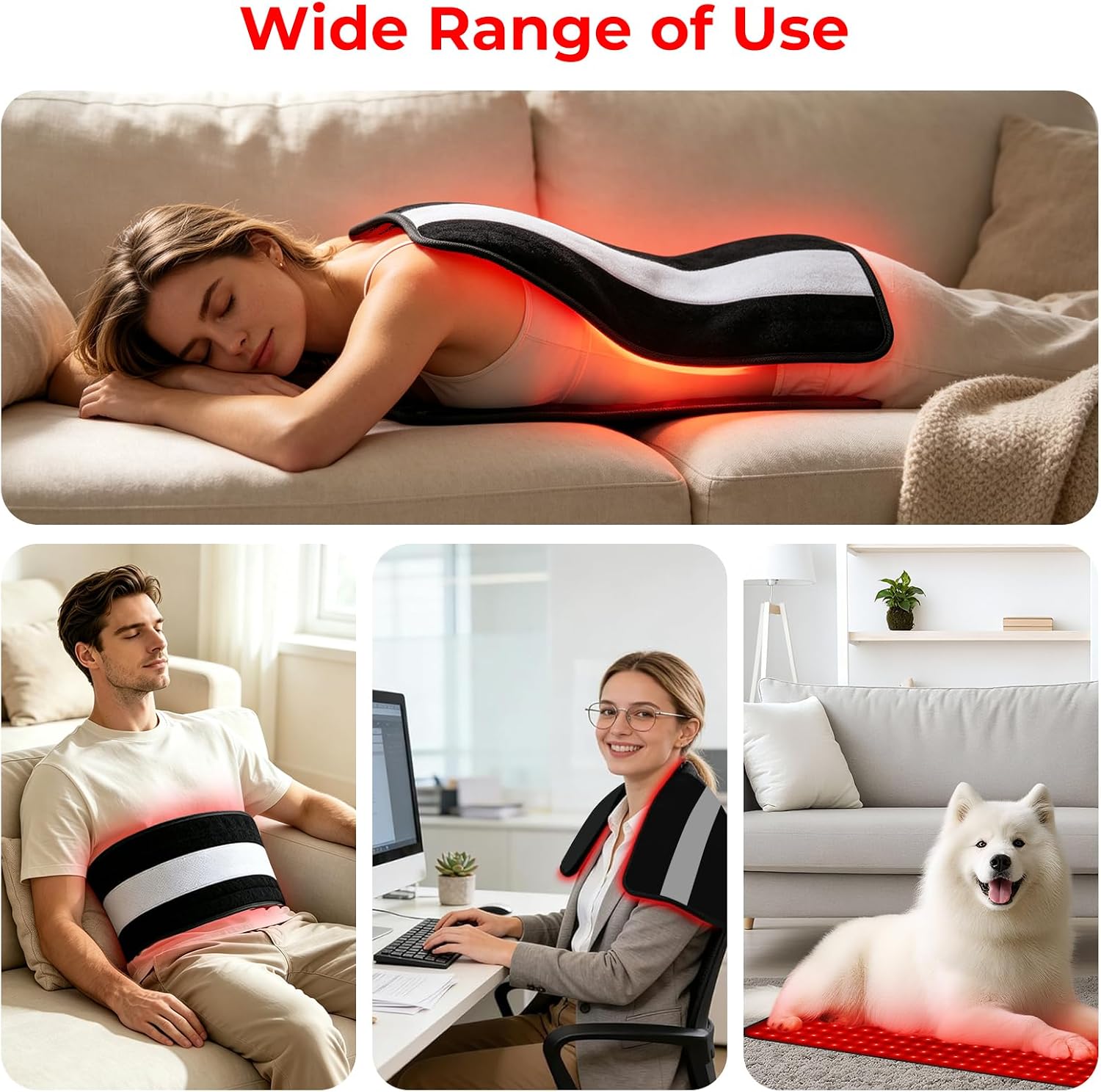 Thumbnail 6 de flowlamp 242-LED Red Light Belt, 24" x 12" Pad with Adjustable Straps