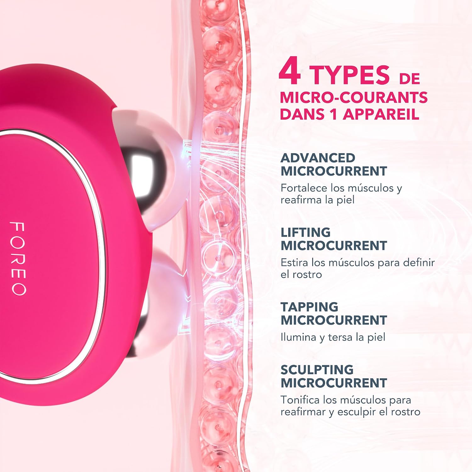 Detalle de Set FOREO Total Facelift BEAR 2 + Sérum SUPERCHARGED 2.0 + Hydratant intensif