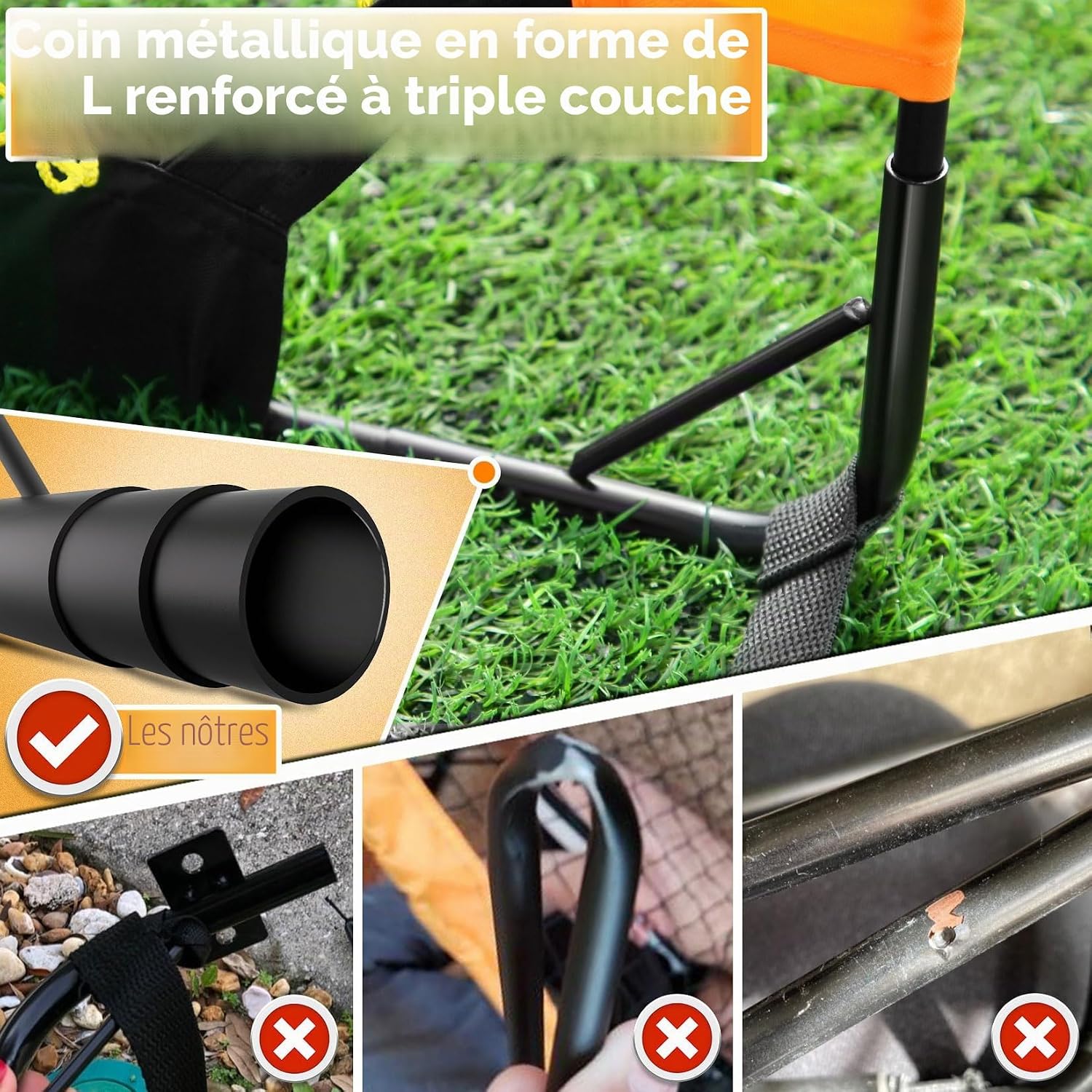 Detalle de Happy Jump But de Football Pop-Up Pliable – 1 ou 2 buts, 213 x 152 cm