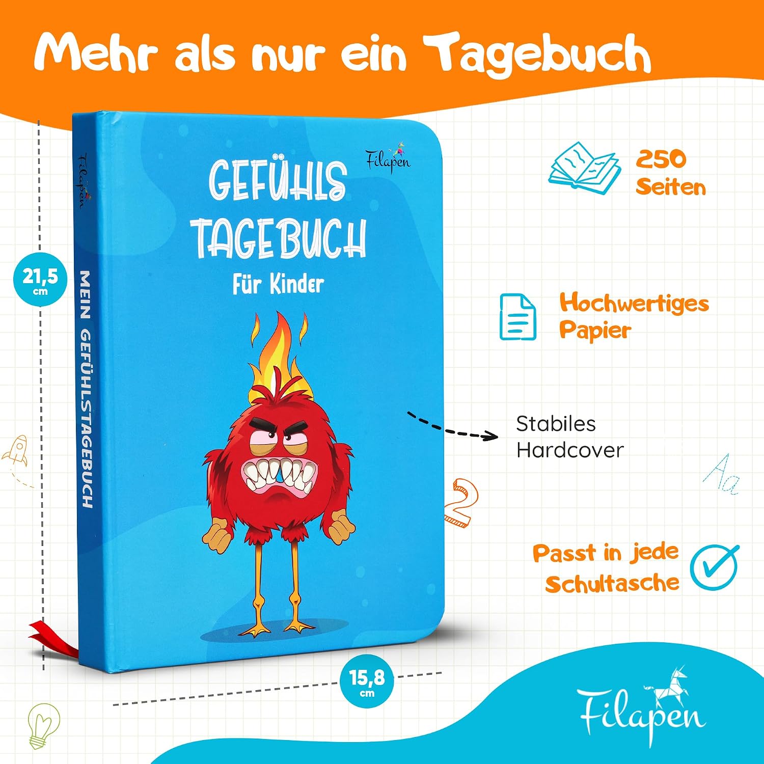 Thumbnail 6 de Filapen Gefühlstagebuch 100 Tage — Kinder-Tagebuch 📘
