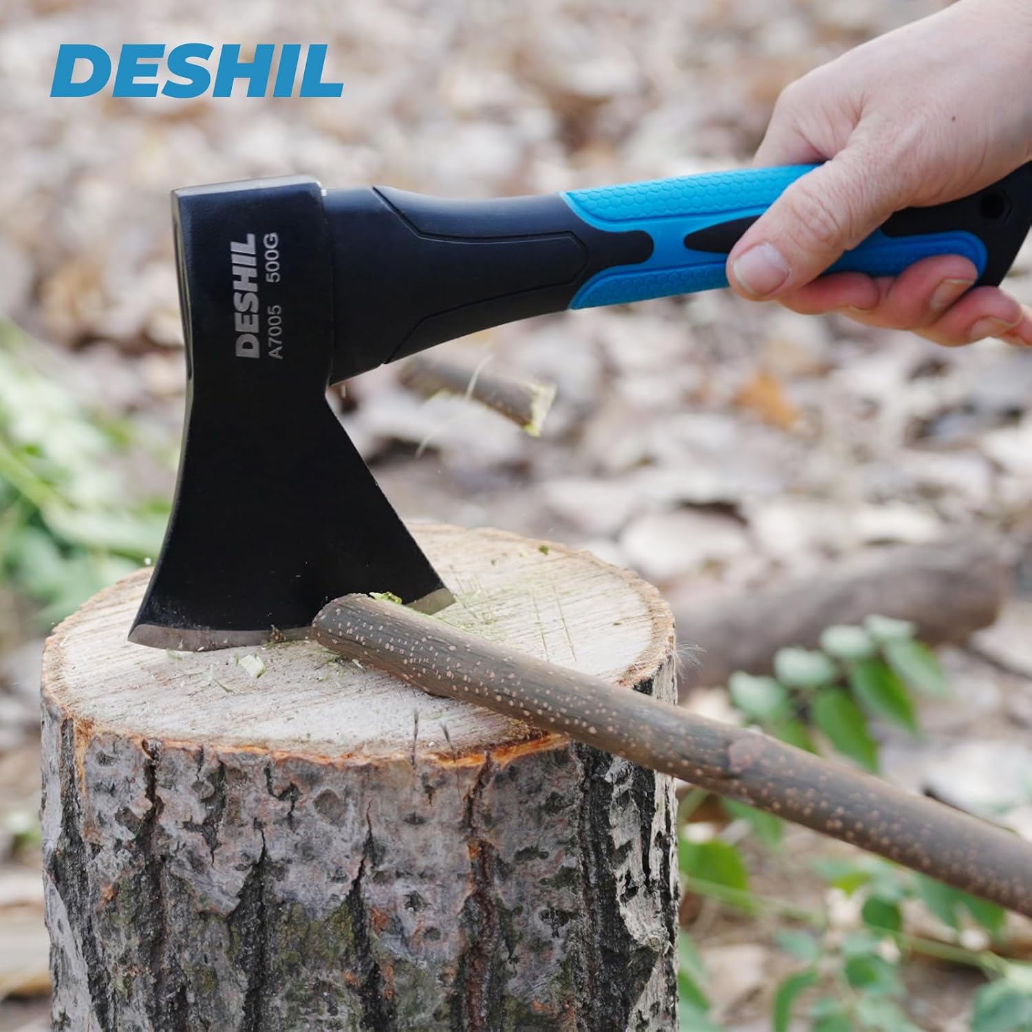 Detalle 2 de DESHIL T09-10IN-L 10-Inch Camping Hatchet, Carbon Steel Head, Fiberglass Handle