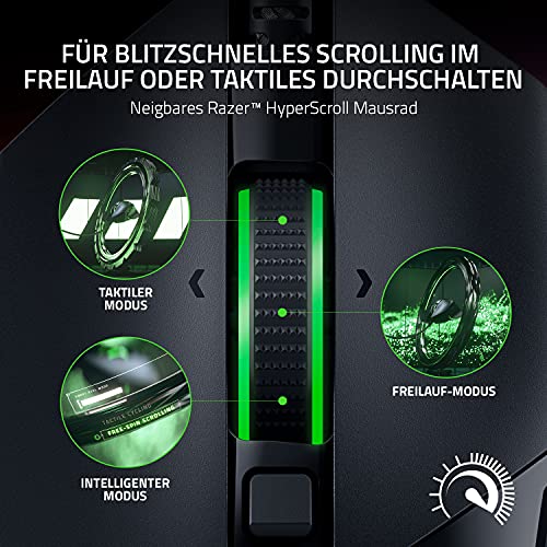 Detalle de Razer Basilisk V3 – Kabelgebundene Gaming Maus mit 11 Tasten, neigbarem HyperScroll und Chroma RGB