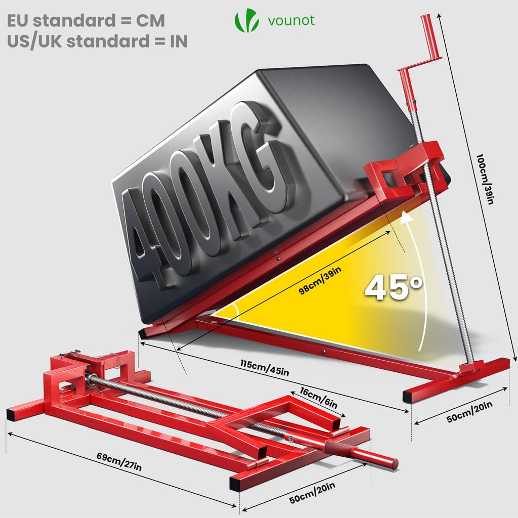 Thumbnail 3 de Vounot Lève Tracteur Tondeuse Télescopique - Gain de Place 30% et Charge 400 kg