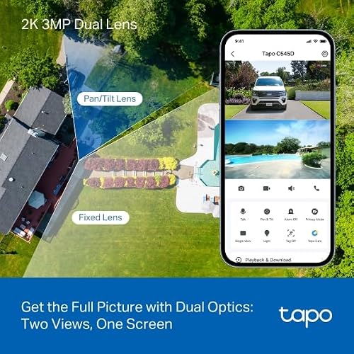 Detalle 2 de Tapo C545D: Cámara de Vigilancia WiFi Exterior 360º, 2K, IA