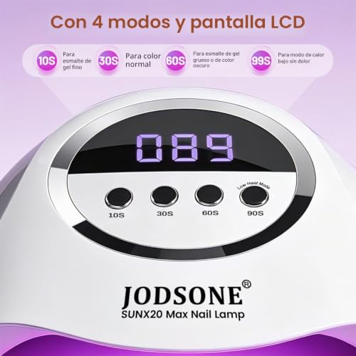 Thumbnail 2 de JODSONE Lámpara de Uñas Semipermanentes UV LED 320W con 72 LEDs y sensor automático