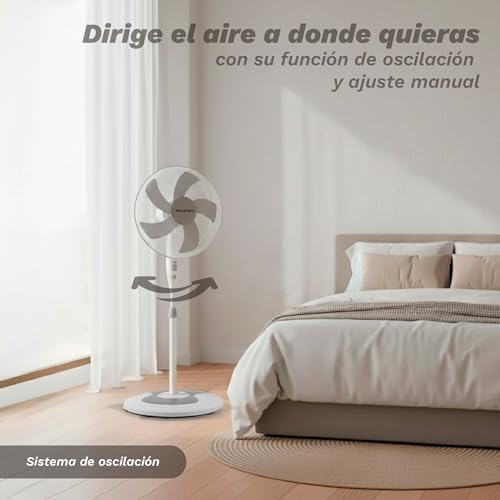 Thumbnail 6 de Grunkel Ventilador de Pie de 50W, 16" (40 cm) con 3 Velocidades y Altura Ajustable