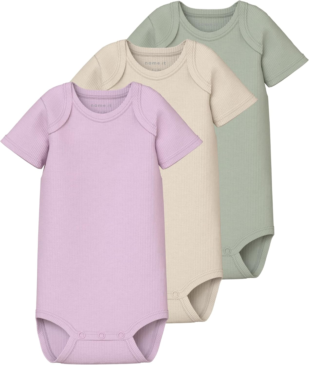 Detalle 2 de NAME IT Nbnbody 3P SS Solid Rib Noos (Pacco da 3) – Body elastico per movimento fluido e comfort sostenibile
