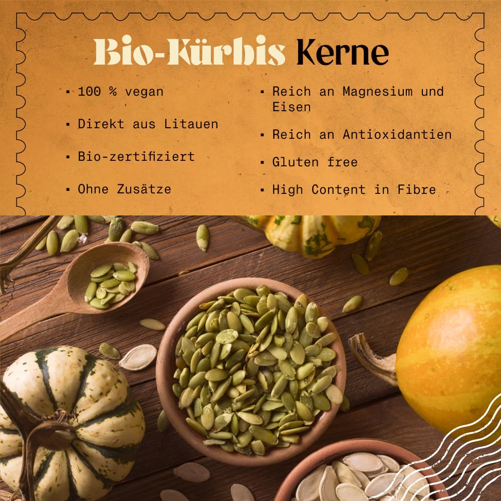 Thumbnail 2 de NaturaleBio Kürbiskerne Bio 1kg 🌱