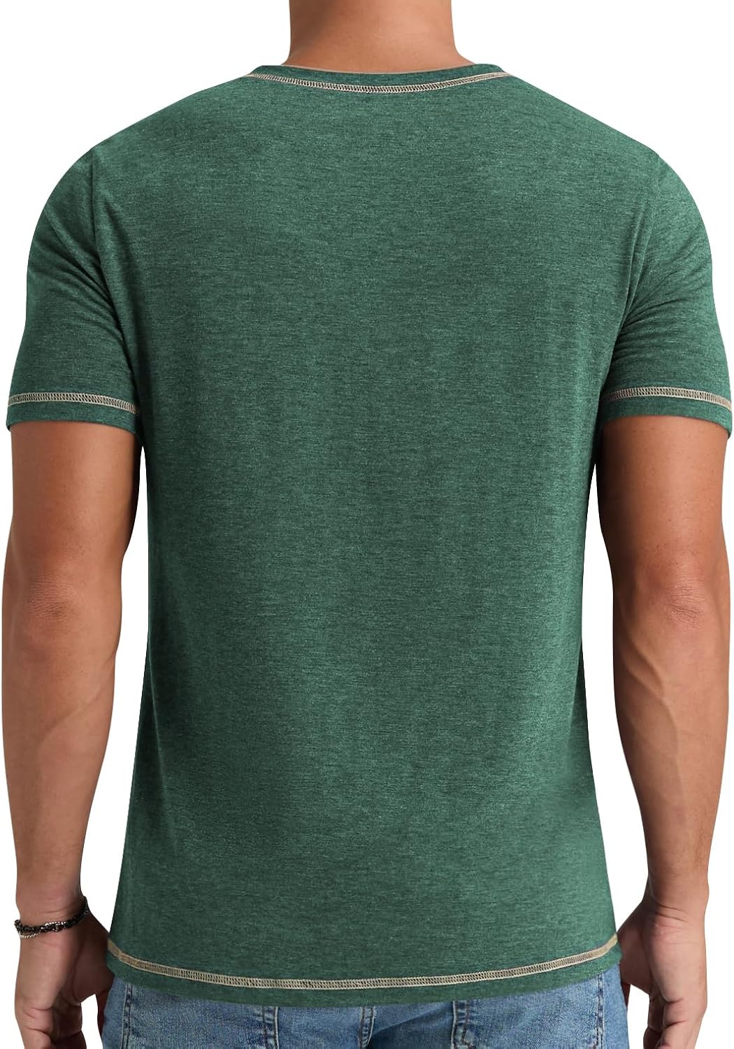 Thumbnail 3 de NITAGUT Herren Henley-T-Shirt mit V-Ausschnitt und Knopfleiste (Kurzarm, Slim Fit)