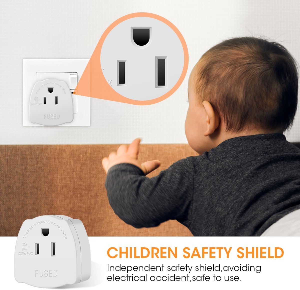 Thumbnail 4 de AIEVE US to UK Plug Adapter 2-Pack