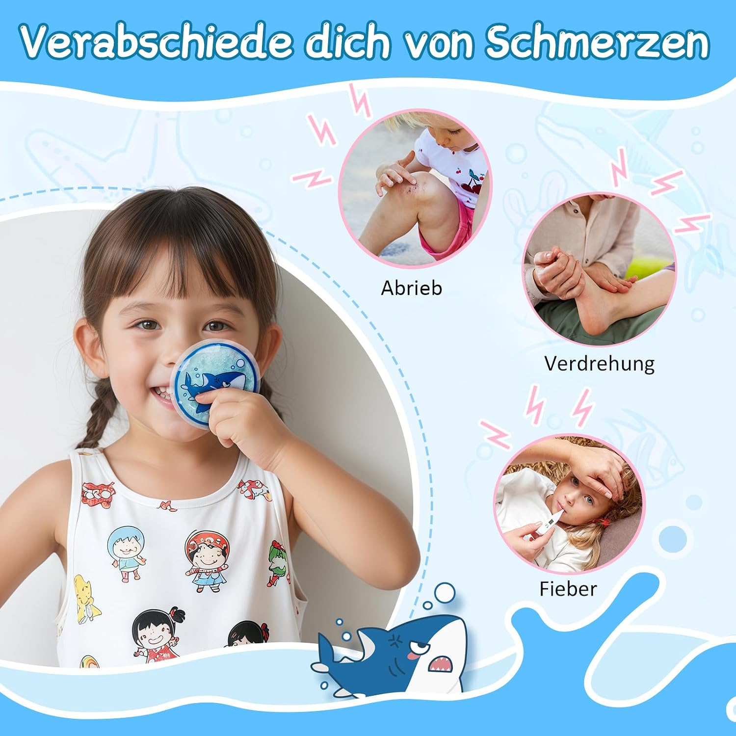 Detalle 2 de Comfytemp Kühlpads für Kinder 8 x 8 cm
