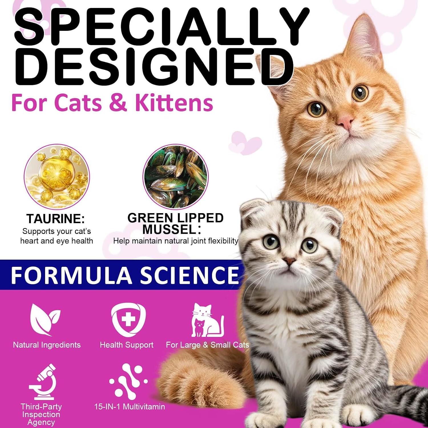 Detalle 2 de Vitaminas Esenciales Diarias para Gatos 15 en 1