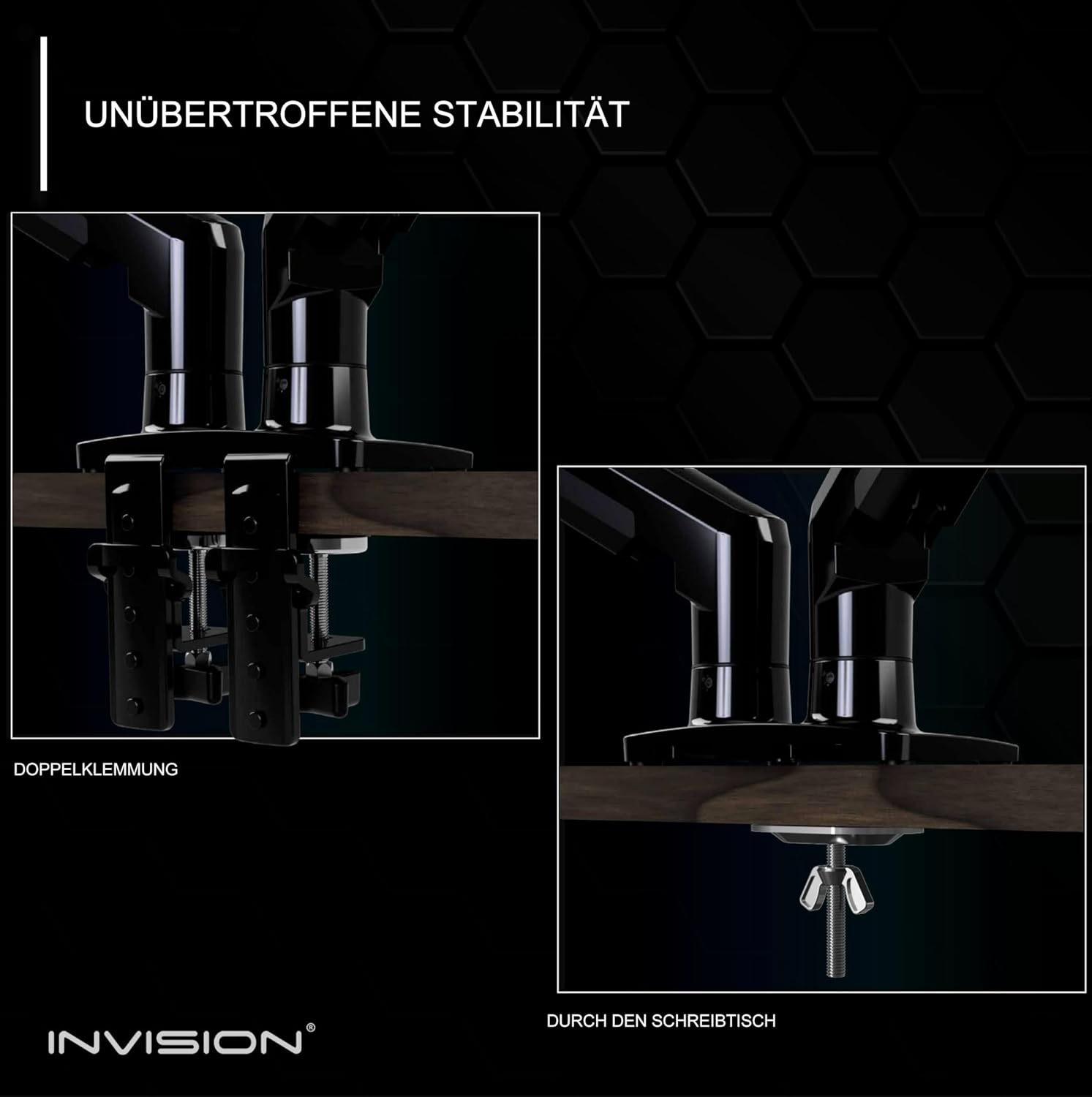 Thumbnail 4 de Invision MX400 Monitorhalterung 2er Doppelarm 19–32"