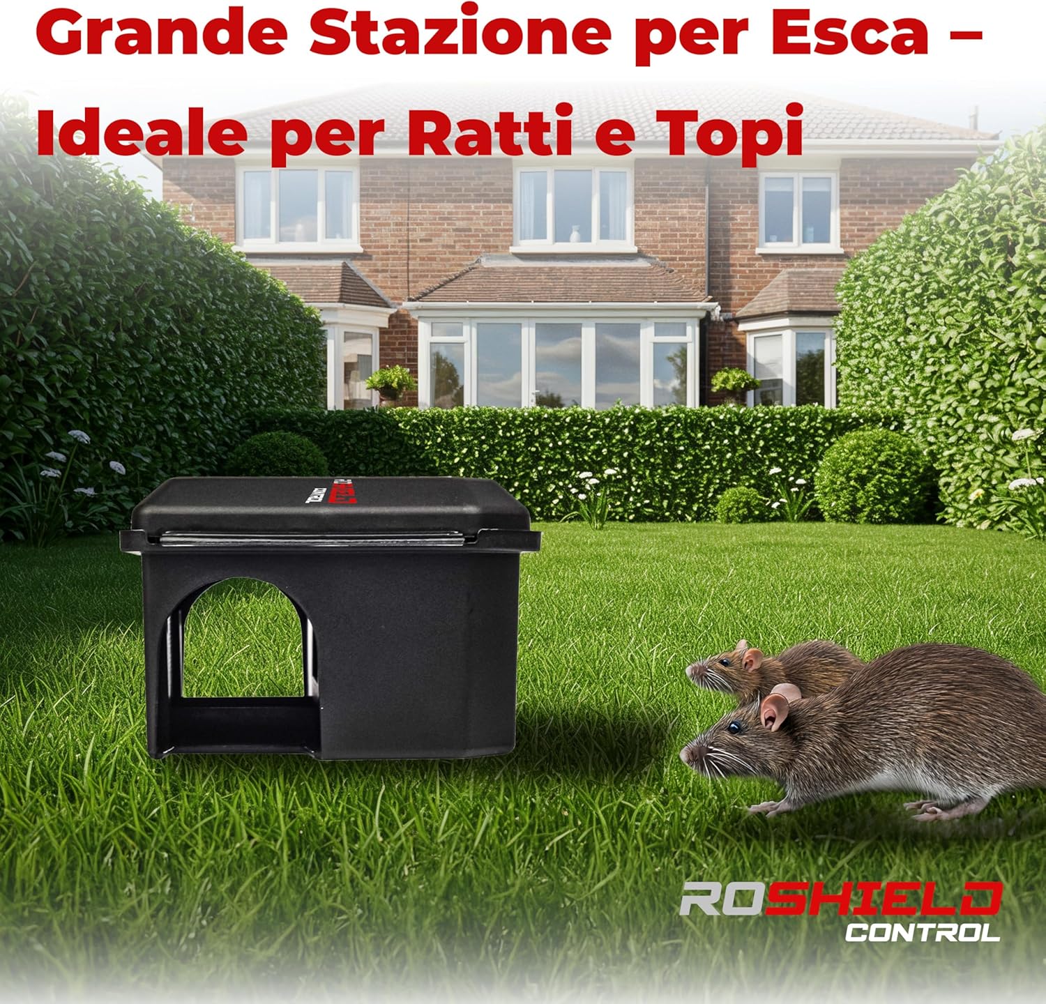 Detalle 2 de Roshield 2 X PRO Scatola di Esche e Trappole per Topi e Ratti – Stazioni professionali