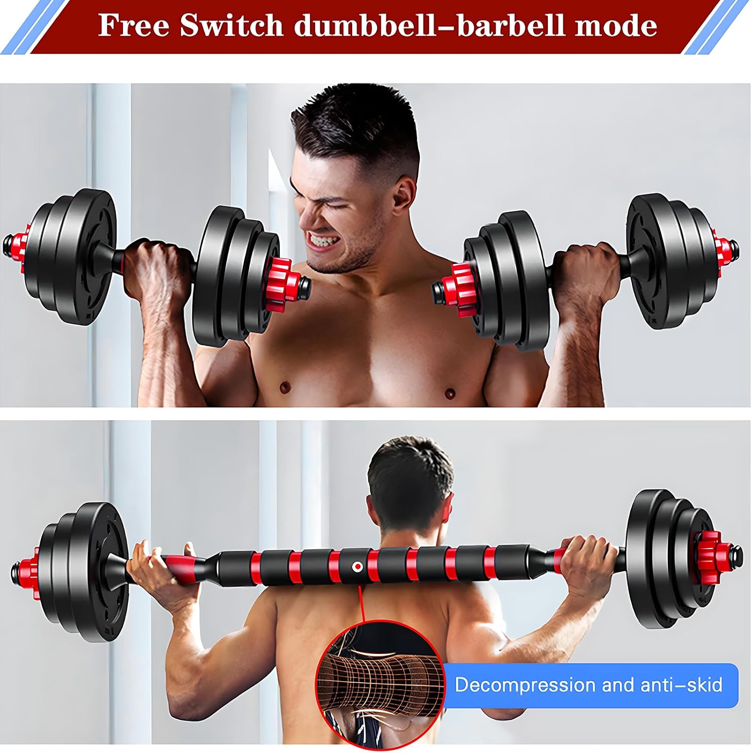 Detalle 2 de BCBIG Adjustable Dumbbells for Home Gym ๐๏ธโ