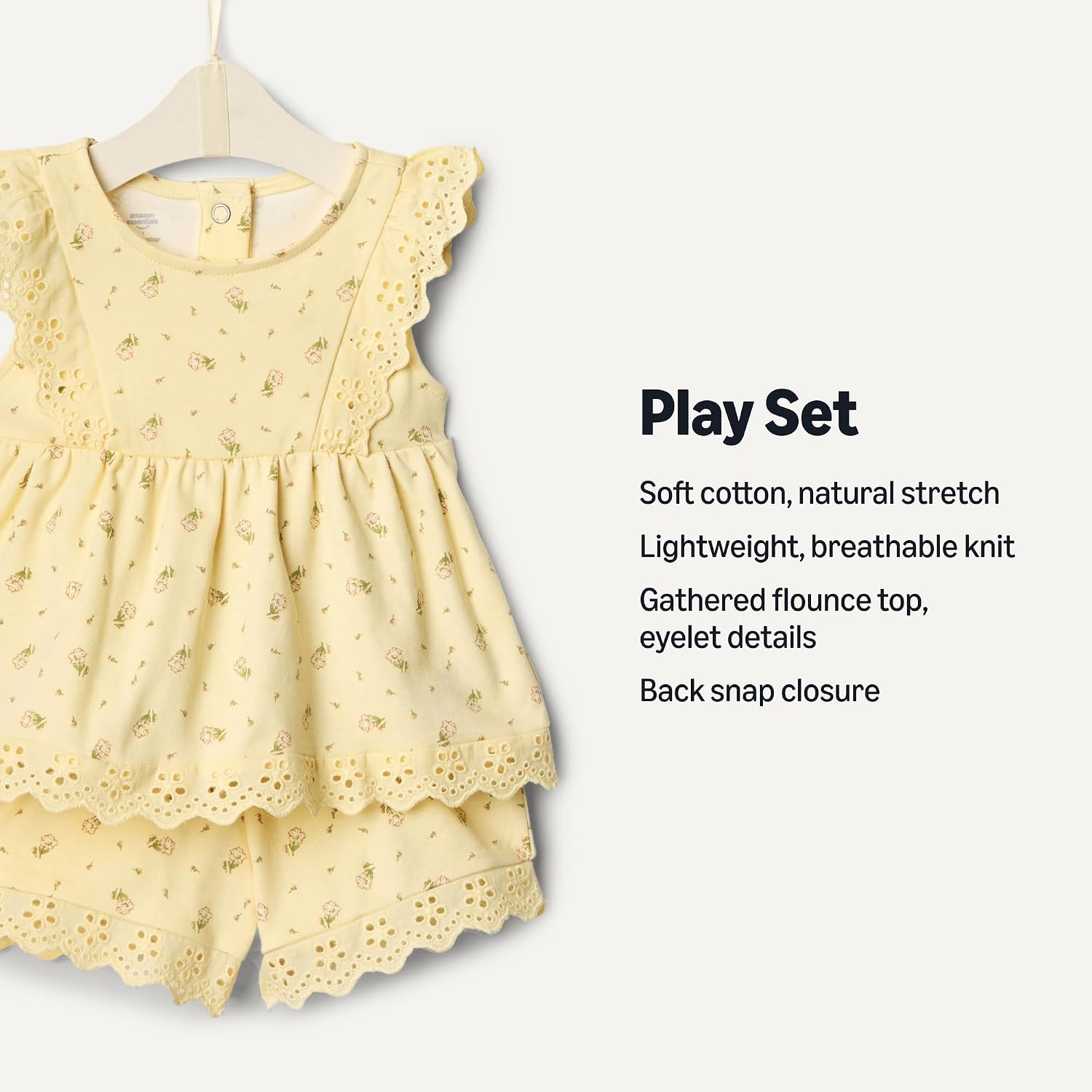 Detalle 2 de Amazon Essentials Baby Girls Eyelet Short & Top Set