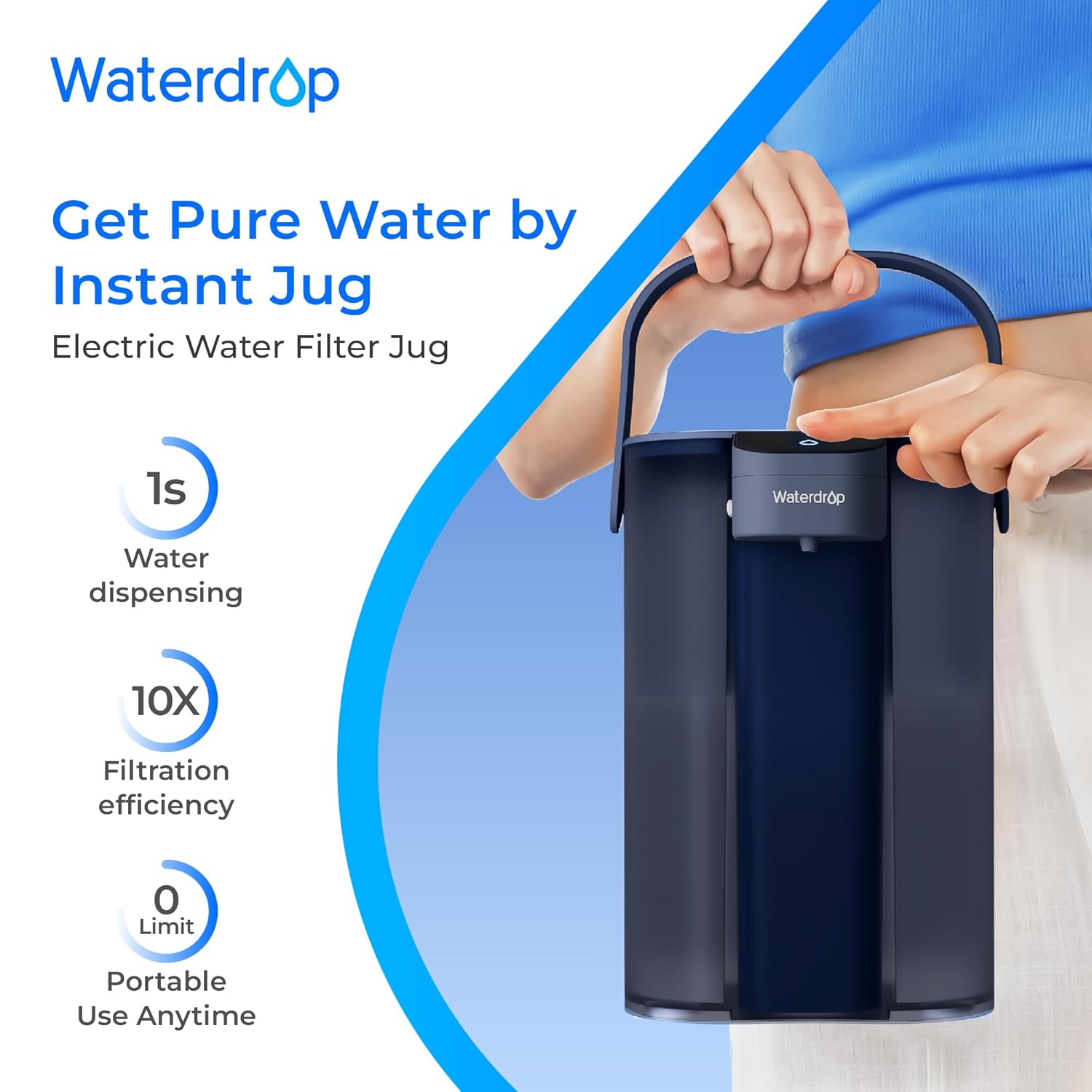 Thumbnail 1 de Waterdrop Instant Electric Filter Jug 3.5L