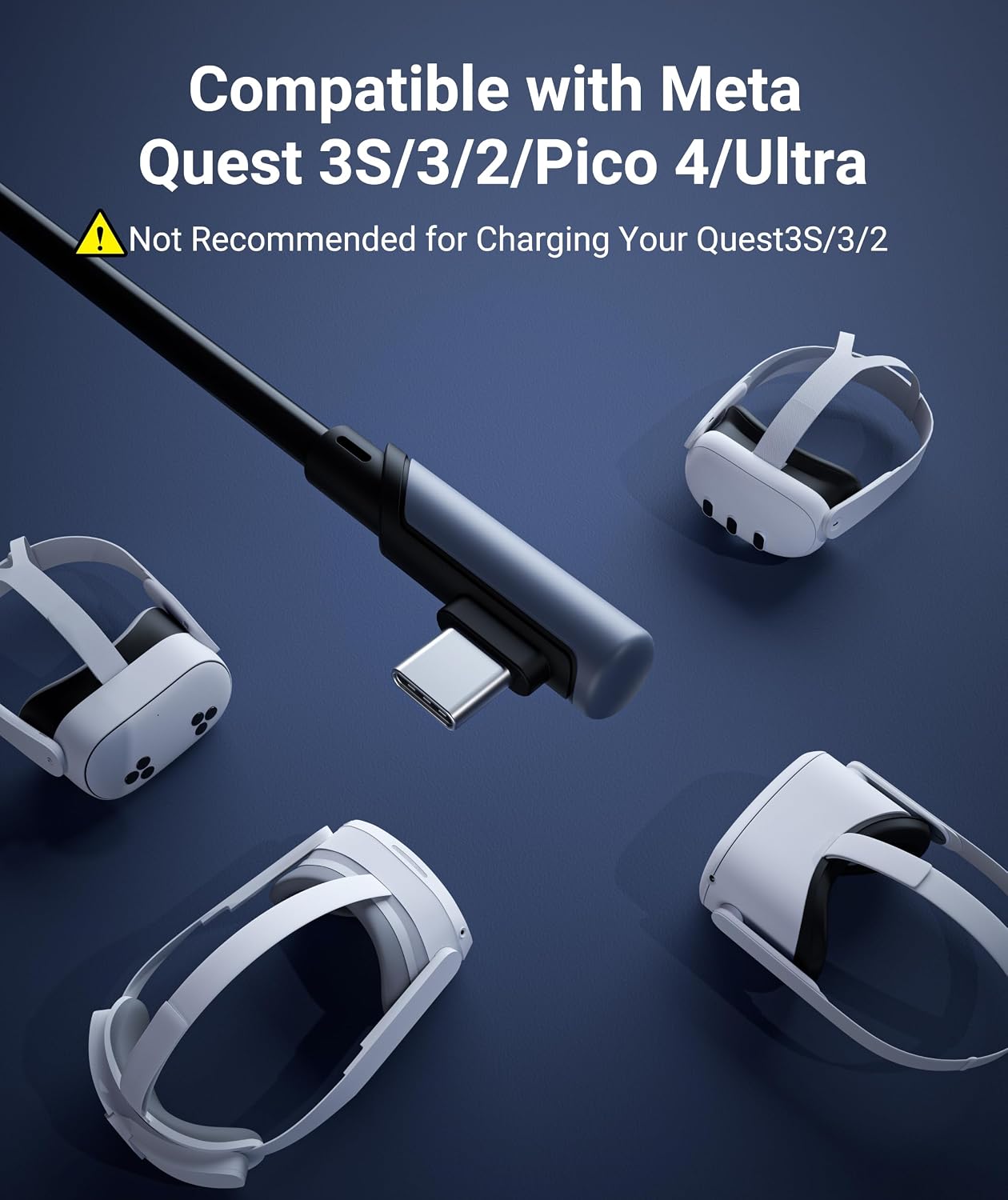 Detalle de Syntech Link Cable 33 FT with Signal Booster for Meta Quest and Pico VR (USB 3.0 to USB-C)